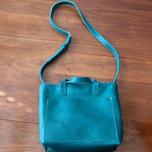 Portland Leather Crossbody Bag in Teal